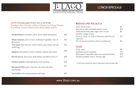 Menu Il Lago Italian - 8