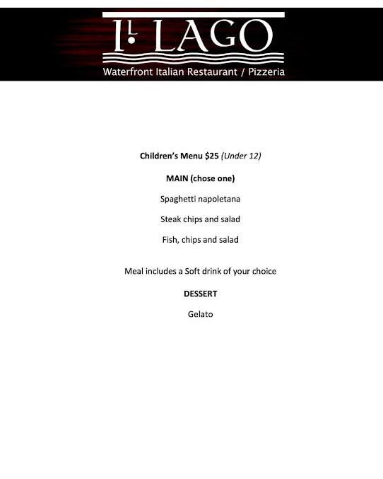 Menu Il Lago Italian - 9