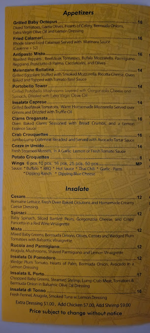 Menu Il Porto Ristorante & Wood Fired Pizza - 5