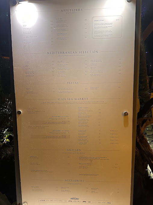 Menu Ilios Greek Restaurant In Tulum - 1
