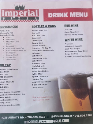 Menu Imperial Pizza - Abbott Road - 2