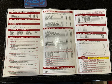 Menu Imperial Pizza - Abbott Road - 9