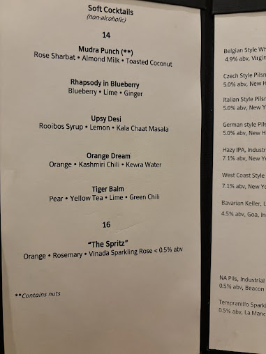 Menu Indian Accent - 1