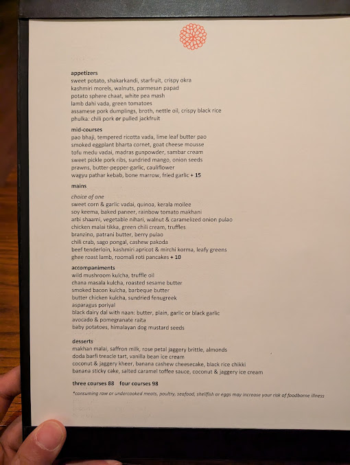 Menu Indian Accent - 8