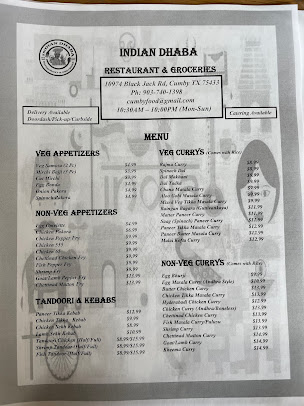 Menu Indian Dhaba Restaurant Groceries - 7