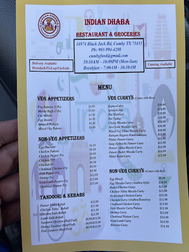 Menu Indian Dhaba Restaurant Groceries - 9