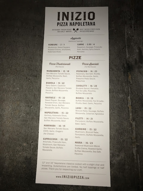 Menu Inizio Pizza Napoletana Dilworth - 5