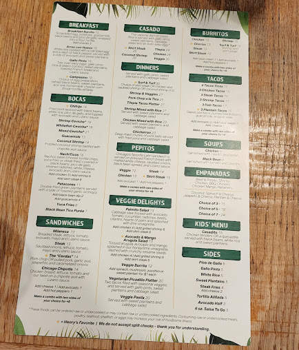 Menu Irazu Costa Rican Restaurant & Catering - 3