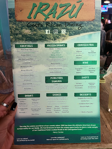 Menu Irazu Costa Rican Restaurant & Catering - 5