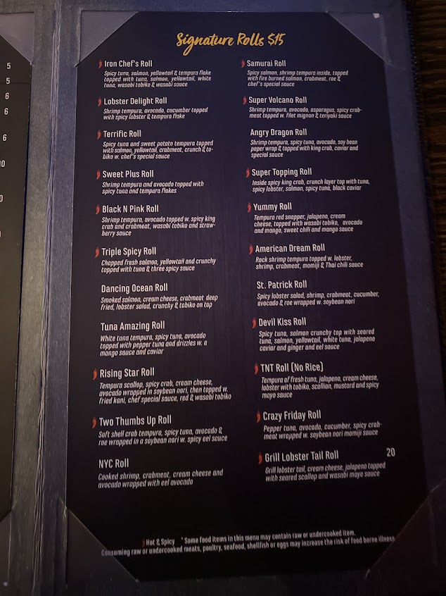 Menu Iron Chef Of Newburgh - 6
