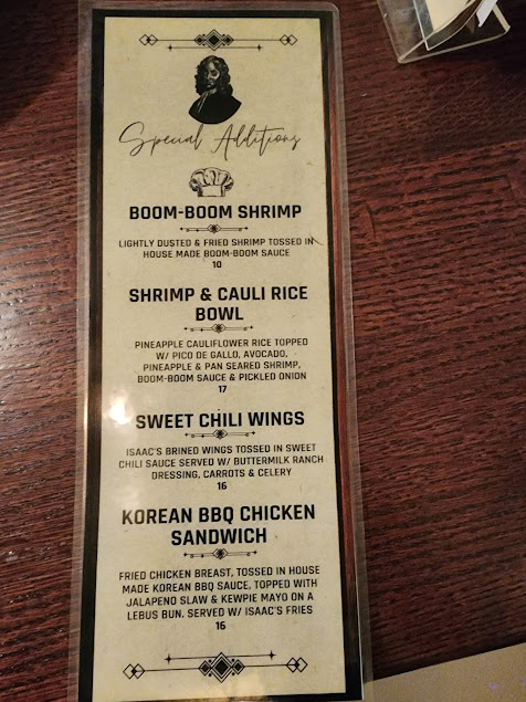 Menu Isaac Newtons Bar Restaurant - 5