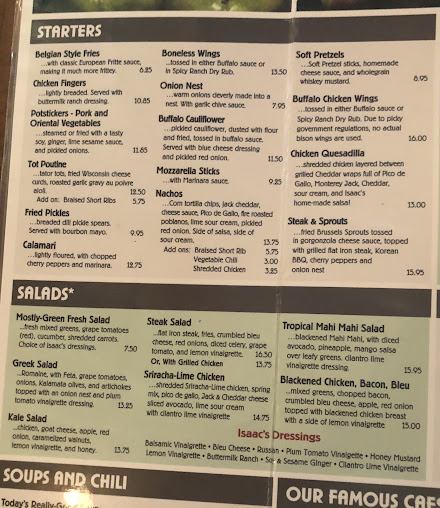 Menu Isaac Newtons Bar Restaurant - 9