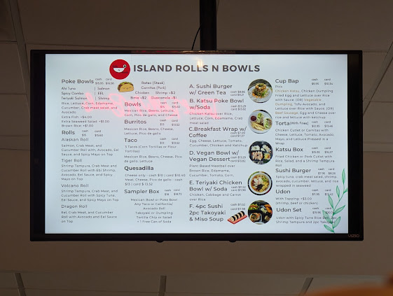 Menu Island Rolls N Bowls - 6