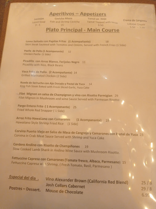 Menu Islas Canarias Cafe, Restaurant & Bakery - 7