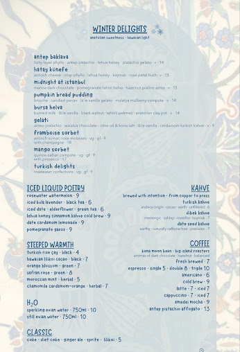 Menu Istanbul Hawai'i - 2