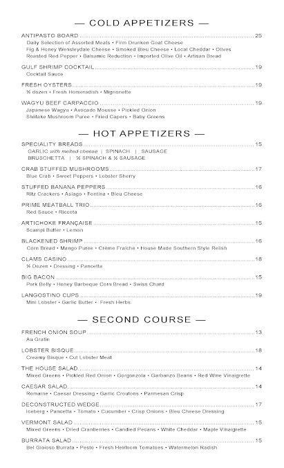 Menu Italian Prime At Salvatore's - 5