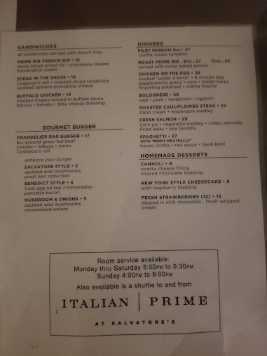 Menu Italian Prime At Salvatore's - 7