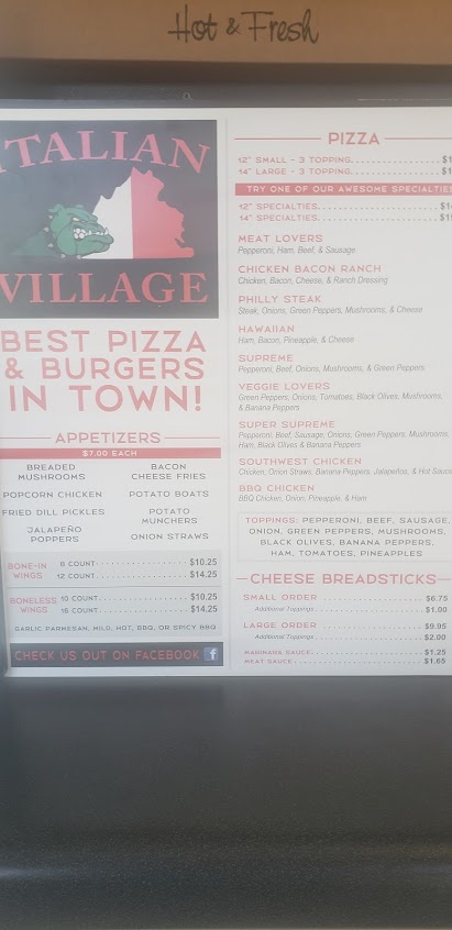 Menu Italian Village Of Tazewell - 3