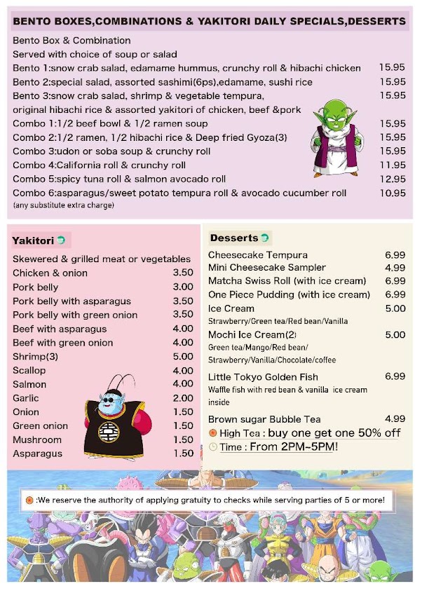 Menu Izakaya Little Tokyo Restaurant - 1