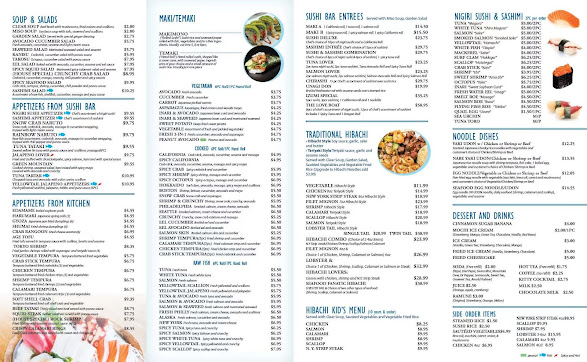 Menu Izumi Sushi Asian Fusion - 0