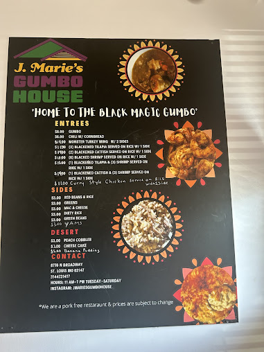 Menu J Maries Gumbo House - 0