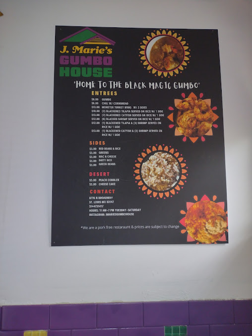 Menu J Maries Gumbo House - 2