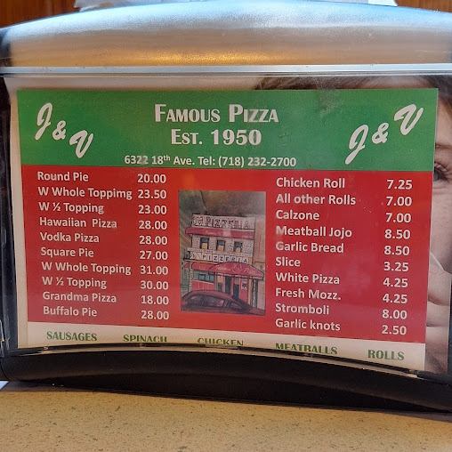 Menu J & V Pizzeria - 1