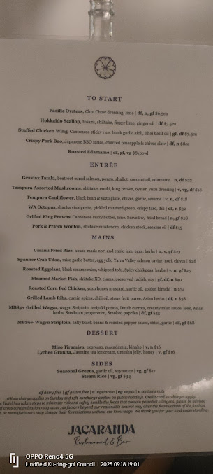 Menu Jacaranda Restaurant & Bar - 0