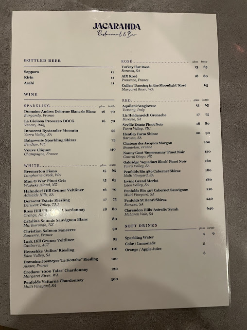 Menu Jacaranda Restaurant & Bar - 4