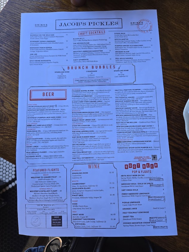 Menu Jacobs Pickles South Norwalk - 7