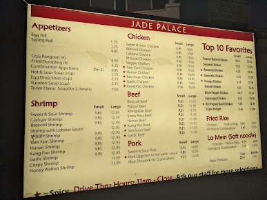 Menu Jade Palace Restaurant - 1