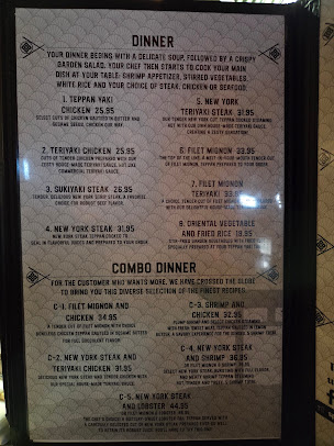 Menu Japanese Kitchen Steakhouse Teppanyaki Sushi - 1