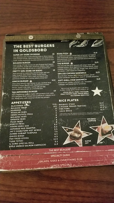 Menu Jay's 108 Goldsboro - 4