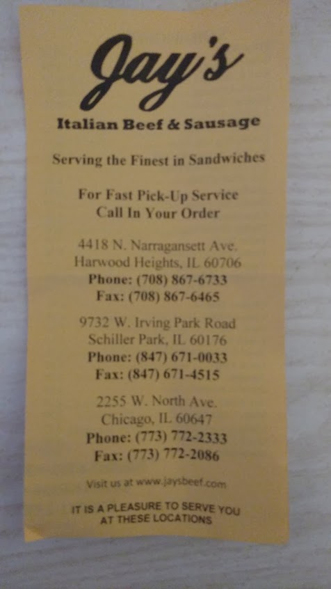 Menu Jays Beef Of Harwood Heights - 2