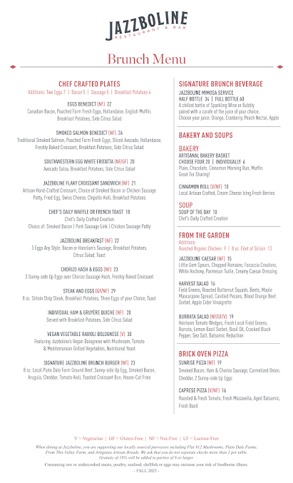 Menu Jazzboline Restaurant & Bar - 2
