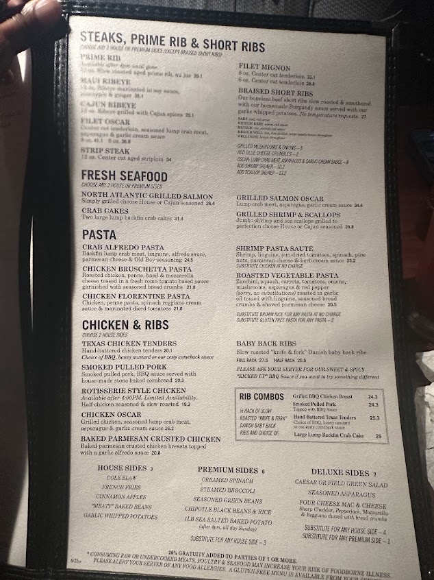 Menu Jb Dawsons Restaurant Bar - 7