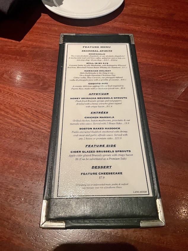 Menu Jb Dawsons Restaurant Bar - 7