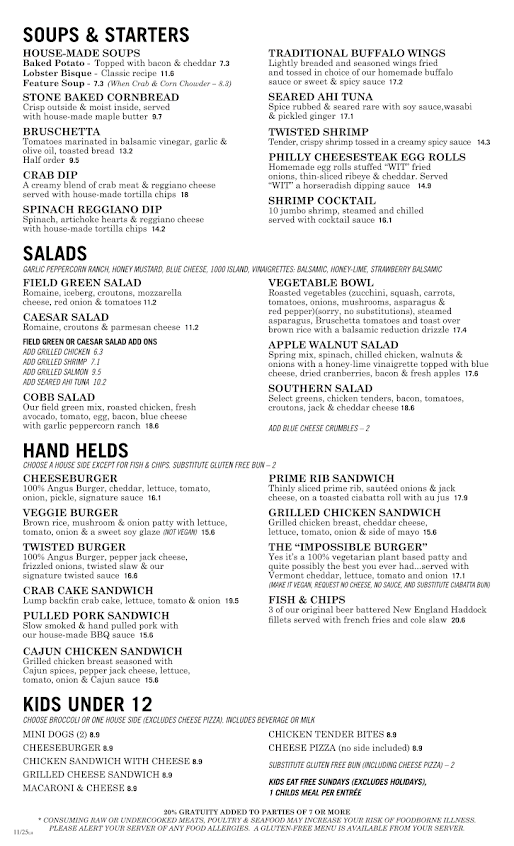 Menu Jb Dawsons Restaurant Bar - 15