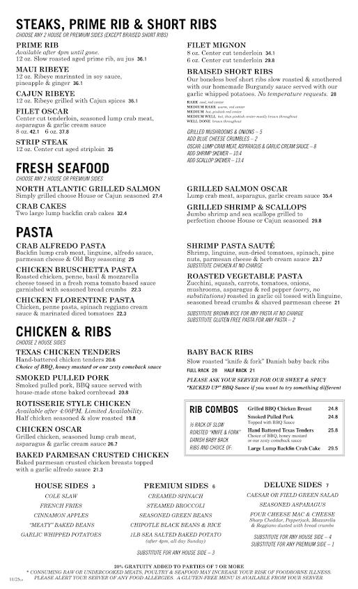 Menu Jb Dawsons Restaurant Bar - 18