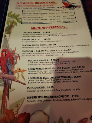 Menu Jbyrds Muddy Waters Restaurant Raw Bar - 8