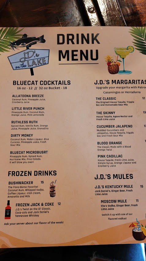 Menu Jds On The Lake - 7