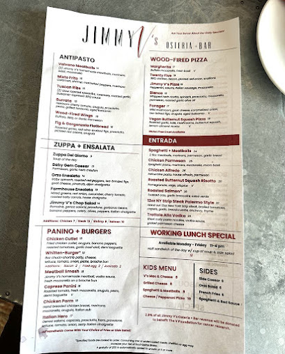 Menu Jimmy V's Osteria & Bar - 0