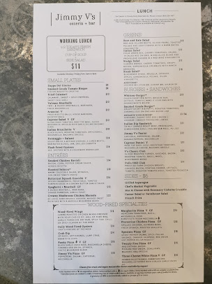 Menu Jimmy V's Osteria & Bar - 7