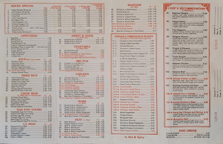 Menu Jin Jin Chinese Restaurant - 2