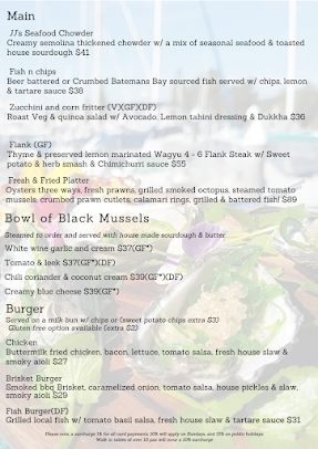 Menu Jj's At The Marina - 0