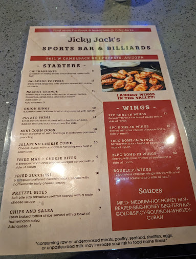 Menu Jjs Bar And Billiard - 7