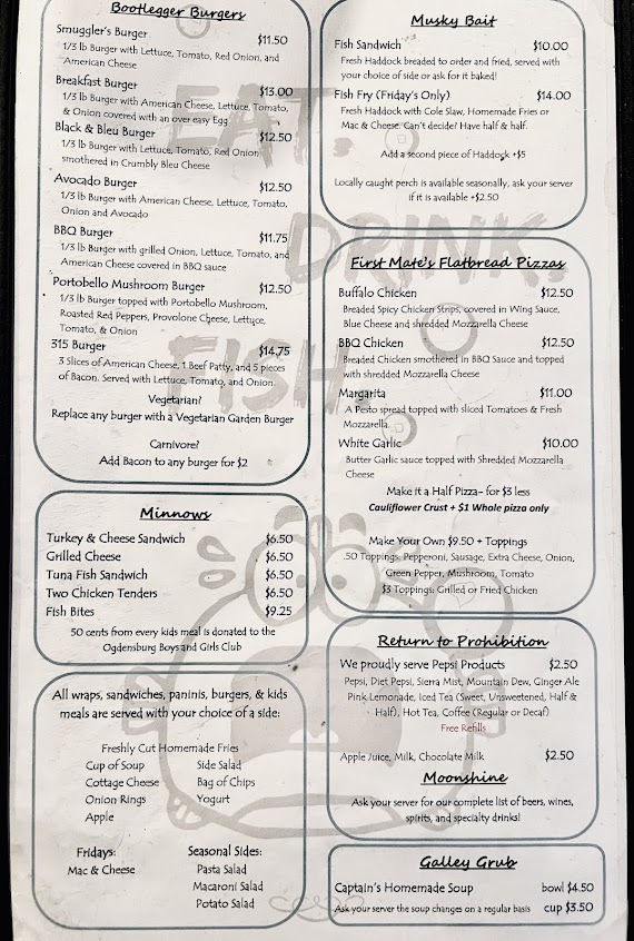 Menu Jjs On The River - 0