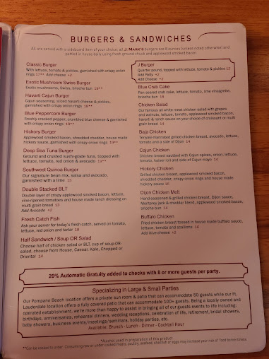 Menu J.mark's Restaurant - 1