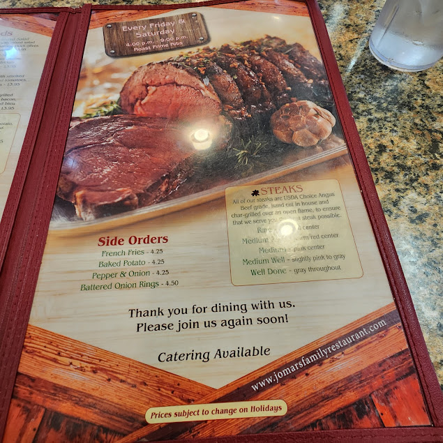 Menu Jo Mars Family Restaurant - 3