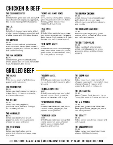 Menu Joe Beez - 3